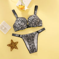 Victoria Secret Shine Script Thong Panty Very Sexy Logo Shine Strap Gradient Rhinestone Push up Bra Set Women Hot