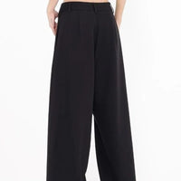 Irregular Solid Women Pants Spring Autumn Loose Streetwear Pantalones De Mujer Fashion Patchwork Wide Leg Trousers