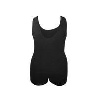 Plus Size 1XL-5XL Women'S Slim Fit Sports Jumpsuit Ribbed Square Neck Sleeveless Casual Comfortable Jumpsuit