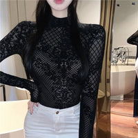 Summer Chic Streetwear Flocking Slim Bodysuit Women Sexy Backless Rompers Female Fashion Korean Bodycon Jumpsuits