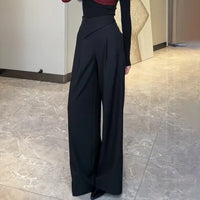 High Waist Narrow Version Wide Leg Pants Waist Straight Pants Drape Versatile Trousers Suit Pants High Quality Women'S Trousers