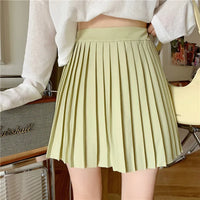 Sweet High Waist Pleated Mini Skirt Student Stylish Slimming Versatile Summer A-Line Half-Length Skirt Fresh and Cute Style