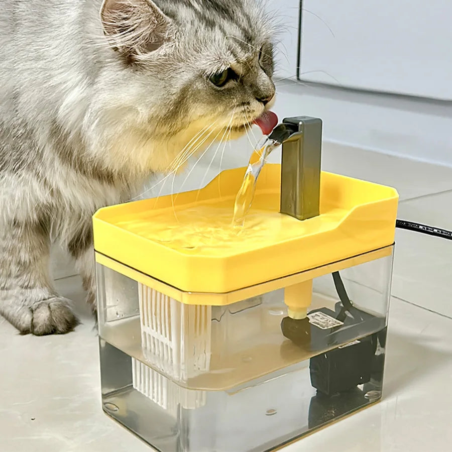 Automatic Cat Water Dispenser, Capacity of 50.72 Ounces, USB Powered Pet Water Dispenser, Suitable for Cats and Dogs,