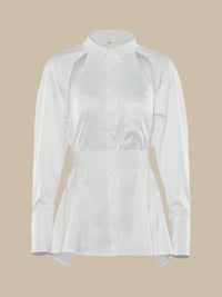 White Shirt Women Blouse Autumn Turn-Down Collar Long Sleeve Lace up Sexy Blouse Shirts Elegant Ladies Streetwear Blusas