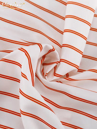 Fashion Loose Stripe Print 2 Piece Set Women 2026 Elegant Long Sleeve Shirt with High Waist Shorts Set Female Clothing