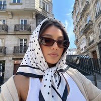 2026 Silk Shawl Square Scarf for Women Print Headband Foulard Satin Hijab Hair Bands Neckerchief Female Head Wraps Bandana