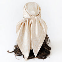 Square Silk Scarf Women Luxury 90Cm Brand Satin Print Hijab Scarves Muslim Pareo Bandana Female Shawl Wrap Headband Foulard