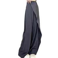 Women Loose Pants Relaxed Fit Trousers High Waist Wide Leg Pants Loose Fit Trousers Irregular Splicing Patchwork for Women