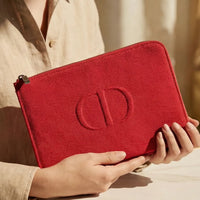 ’S Bag Red Large Capacity Travel Cosmetic Bag Waterproof Durable Portable Makeup Organizer Unisex Luxury Storage Pouch Ideal