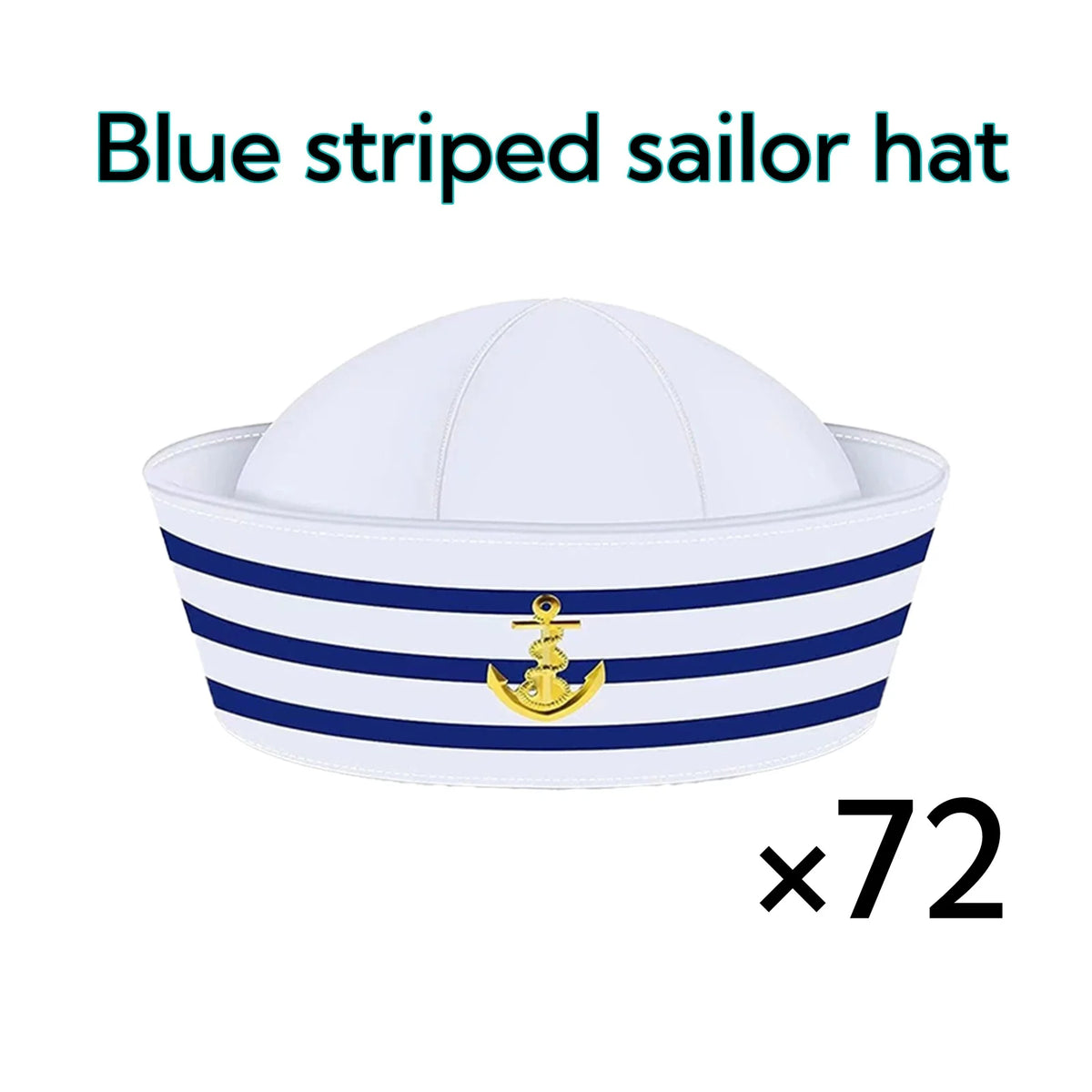 4-72PCS Captain Hats Adjustable White Sailors Hats Bachelorette Party Caps for Wedding Yacht Rock Theme Party Photo Props