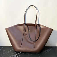 Oversize Arc-Shaped Design Tote Bags for Women Luxury Designer Handbags and Purses 2025 New in PU Wide Shopper Underarm Shoulder