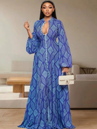 African Dresses for Women Elegant Spring Summer Long Sleeve Dashiki Maxi Dress Ladies Traditional African Clothing Fairy Dresses