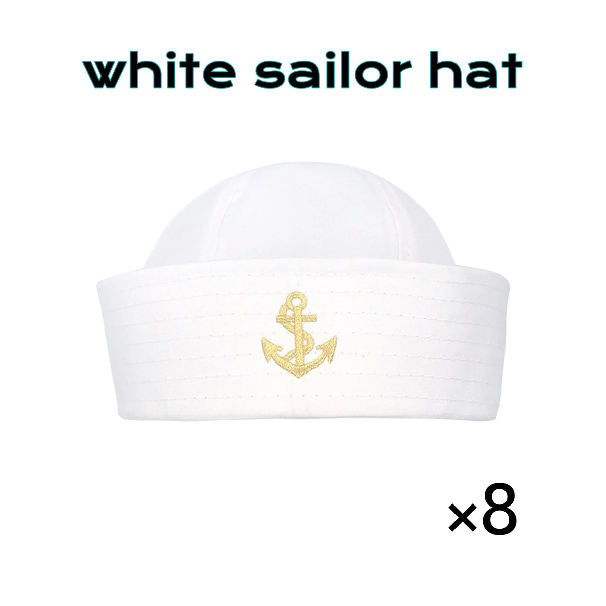4-72PCS Captain Hats Adjustable White Sailors Hats Bachelorette Party Caps for Wedding Yacht Rock Theme Party Photo Props