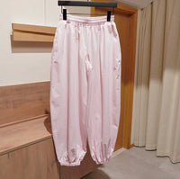 Bloomers Female Trousers Pleated Loose High Waist Bandage Streetwear Wide Leg Women Pants Ropa Y2K Barata Y2K Clothes Women
