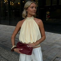Sexy Necklace Backless Women'S Crop Top Sleeveless Sexy Y2K Streetwear Beach Vacation Clubwear Party Camis Women'S Tanks
