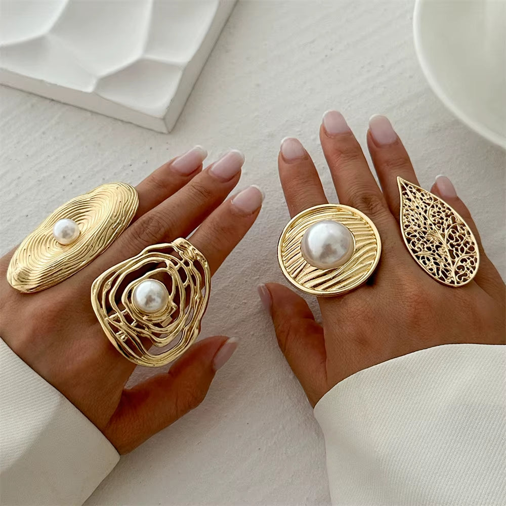 Bagues Tendance Femme | Métal et Perles Élégantes