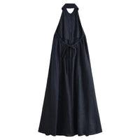 Dresses Summer Women'S 2026 New Neck-Hanging Elegant Long Holiday Dress Women Street Chic Youth Loose Fashion Dress