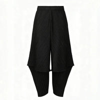 Miyake Pleated 2026 New Casual Pants for Women High-End Solid Color Versatile Tapered Pants Elegant Commuter Harem Pants Pleat