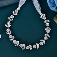 Wedding Head Piece Bridal Hair Accessories Shiny Rhinestone Headbands for Party Bride Tiara Forehead Headpiece HP309