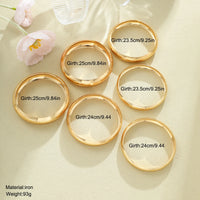 Vintage Chunky Wheels Metal Cuff Bangles Bracelets Set for Women Fashion Simple Smooth Exaggerated Stacked Bangles Jewelry Gifts