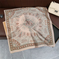 70*70Cm New Luxury Design Square Silk Scarf Women Bandana Soft Hair Band Wrap Hijab Neckerchief Hairband Headband Foulard