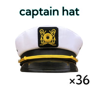 4-72PCS Captain Hats Adjustable White Sailors Hats Bachelorette Party Caps for Wedding Yacht Rock Theme Party Photo Props