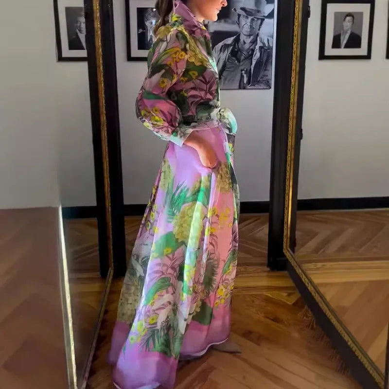 Ensemble Deux Pièces Floral Femme | Élégant et Tendance