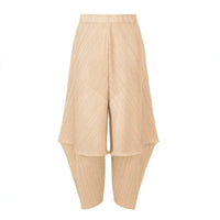 Miyake Pleated 2026 New Casual Pants for Women High-End Solid Color Versatile Tapered Pants Elegant Commuter Harem Pants Pleat