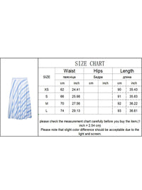 TFMLN Women Vintage Blue Striped Skirt Summer Fashion Trends High Waist a Line Skirt Vacation Casual Female Clothing 2026