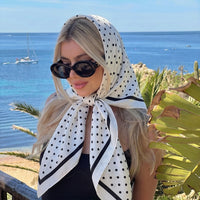 2026 Silk Shawl Square Scarf for Women Print Headband Foulard Satin Hijab Hair Bands Neckerchief Female Head Wraps Bandana