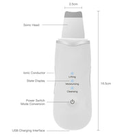 Deep Vibrate Skin Scrubber Facial Cleaner Shovel Spatula Not Ultrasonic Face Scrubberpeeling Blackhead Remover Facial Ma Ssager