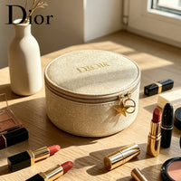 Christian  ’S Bag Women round Cake Shaped Makeup Bag Multi-Purpose Portable Lunch Box Storage Pouch Delicate All-Season