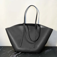 Oversize Arc-Shaped Design Tote Bags for Women Luxury Designer Handbags and Purses 2025 New in PU Wide Shopper Underarm Shoulder