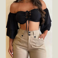 Women'S Pants High Waist Fashion Temperament Commuting Trousers Ankle Length Khaki Button Pencil Pants Trendy Versatile Pants