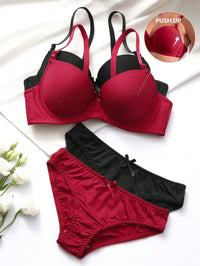 High Quality Sexy Lingerie Set for Women'S Lace up Steel Ring Push Ups 2-Piece Set for Daily Underwear Set A2127