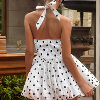 Polka Dot off Shoulder Backless Sexy A-Line Dress Women 2026 Elegant Party Dress Strapless Bodycon Mini Summer Dress Vestidos