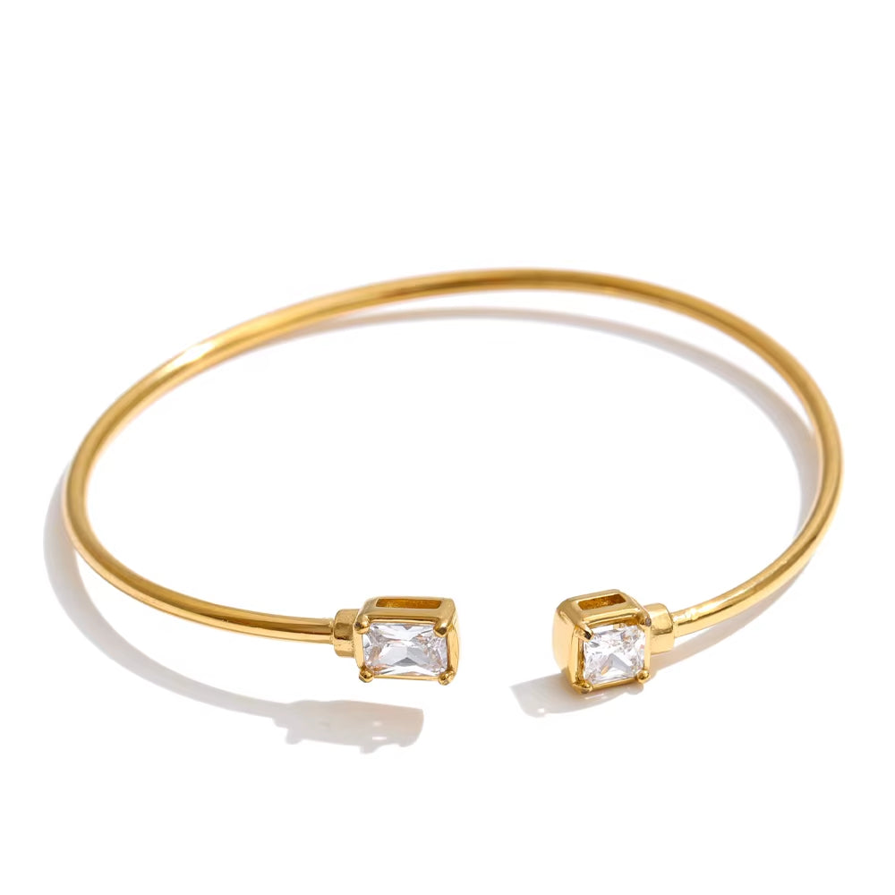 Bracelet Jonc Ouvert Femme | Acier Inoxydable