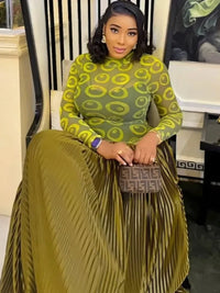 African Dresses for Women Elegant Spring Summer Long Sleeve Dashiki Maxi Dress Ladies Traditional African Clothing Fairy Dreaes
