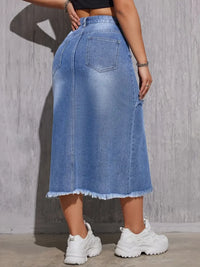 Women'S Wide-Leg A-Line Skirt, Suitable for All Body Types, Casual Style with Tassels, Stretchy Long Skirt