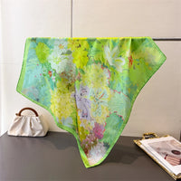 70*70Cm Square Silk Scarf for Women Fashion Ladies Satin Neck Hair Tie Bandana Female Foulard Beach Stoles Hijab Scarves Pareo