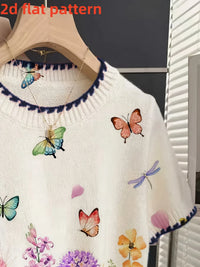 Floral Pattern Women's Top – Short Sleeve