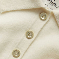 Beige Knitted Sweater for Women – Polo Collar