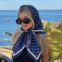 2026 Silk Shawl Square Scarf for Women Print Headband Foulard Satin Hijab Hair Bands Neckerchief Female Head Wraps Bandana