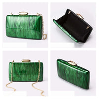 New Acrylic Evening Clutch Bag for Woman Fashion Luxury Wedding Party Purse Bag Casual Chain Shoulder Crossbody Bag A641