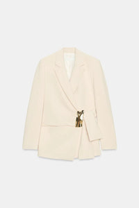 Lapel Coat Long Pant Suit Women Elegant Full Sleeve Waist Cinching Blazer Wide-Leg Pants Set Fashion Lady Daily Commute Outfit