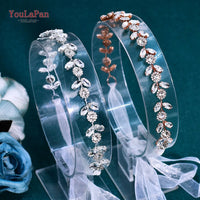 Wedding Head Piece Bridal Hair Accessories Shiny Rhinestone Headbands for Party Bride Tiara Forehead Headpiece HP309