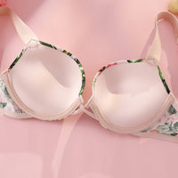 Victoria Secret Sexy Lingerie Set Very Sexy Logo Shine Strap Tropical Floral Push up Bra Shine Script Thong Panty