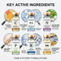  6-IN-1 Face Serum Trio-Vitamin C,Face Retinol & Hyaluronic Acid Anti-Aging Serums,Skincare Routine -Brightening,Facial Serums