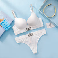 Victoria S Secret Wireless Demi T Shirt Bra Panties Set Sexy Lingerie Women Bra Set Lace Push up Comfortable