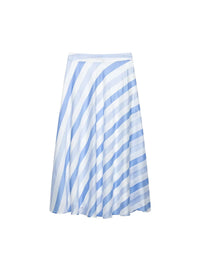 TFMLN Women Vintage Blue Striped Skirt Summer Fashion Trends High Waist a Line Skirt Vacation Casual Female Clothing 2026